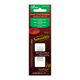 Black Gold Hand Sewing Needles (Applique/Sharps) No. 10